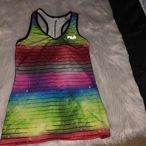 Sport Fila multicolored striped tank top.